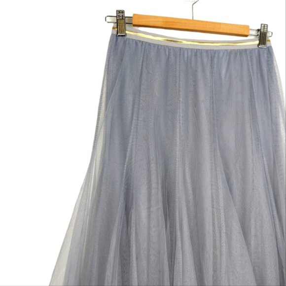 Grey Balletcore Tulle Princess Midi Full Skirt size M/L - Picture 3 of 4
